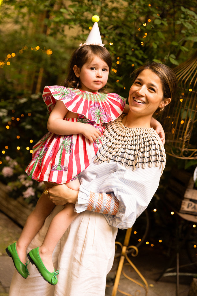 RED STRIPE KIDS DRESS